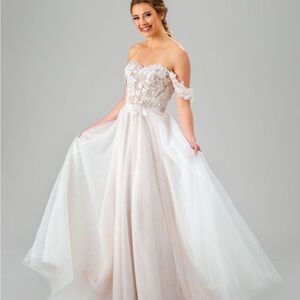 A-Line Sparkle Wedding Gown - Fairytale - Romance - Garden